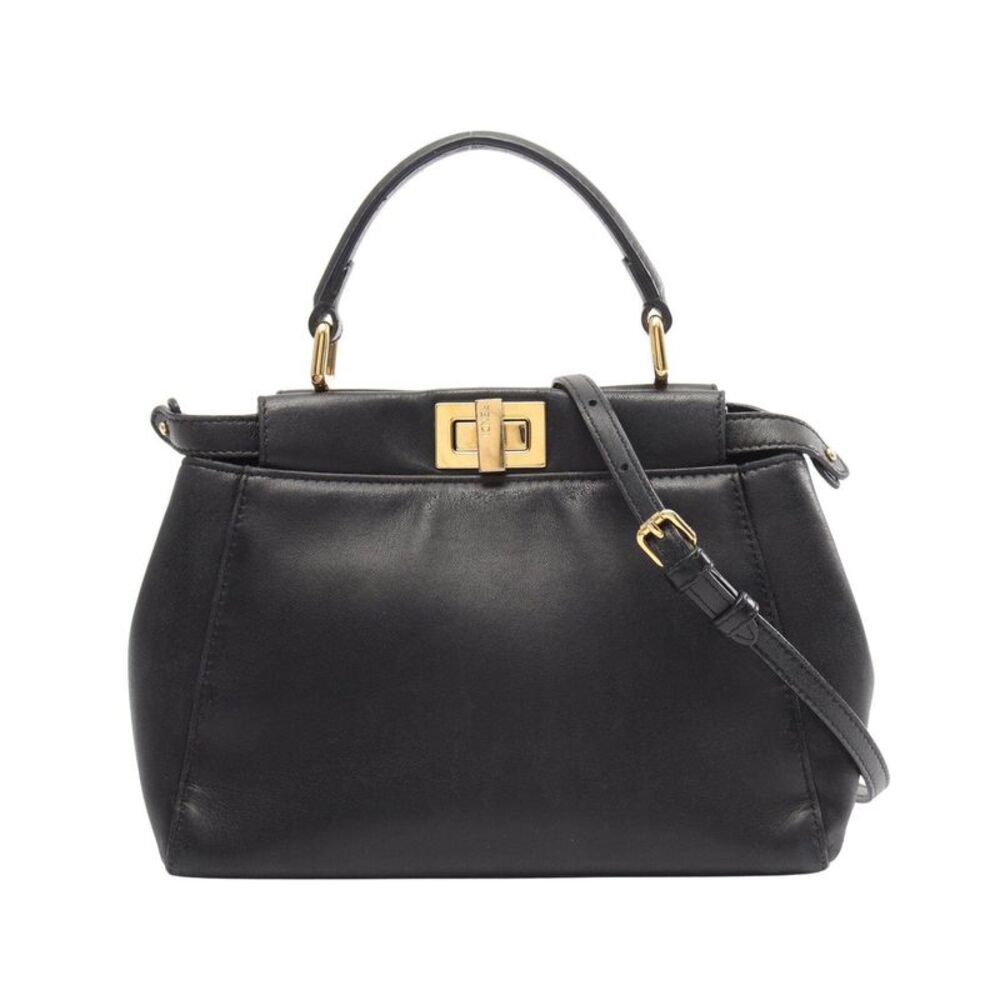 Fendi Mini Peekaboo Leather 2way Bag